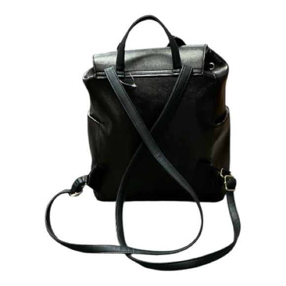 Betsy Johnson - NWOT - Black Vegan Leather Quilted Cat Ear Backpack Bag - Picture 3 of 12